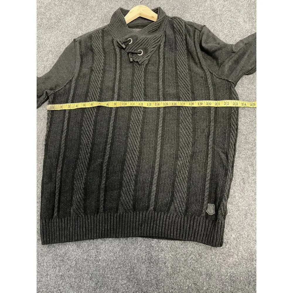 Trash Nouveau Sweater Men’s Slim XL Shawl Collar Black Knit Classic N45